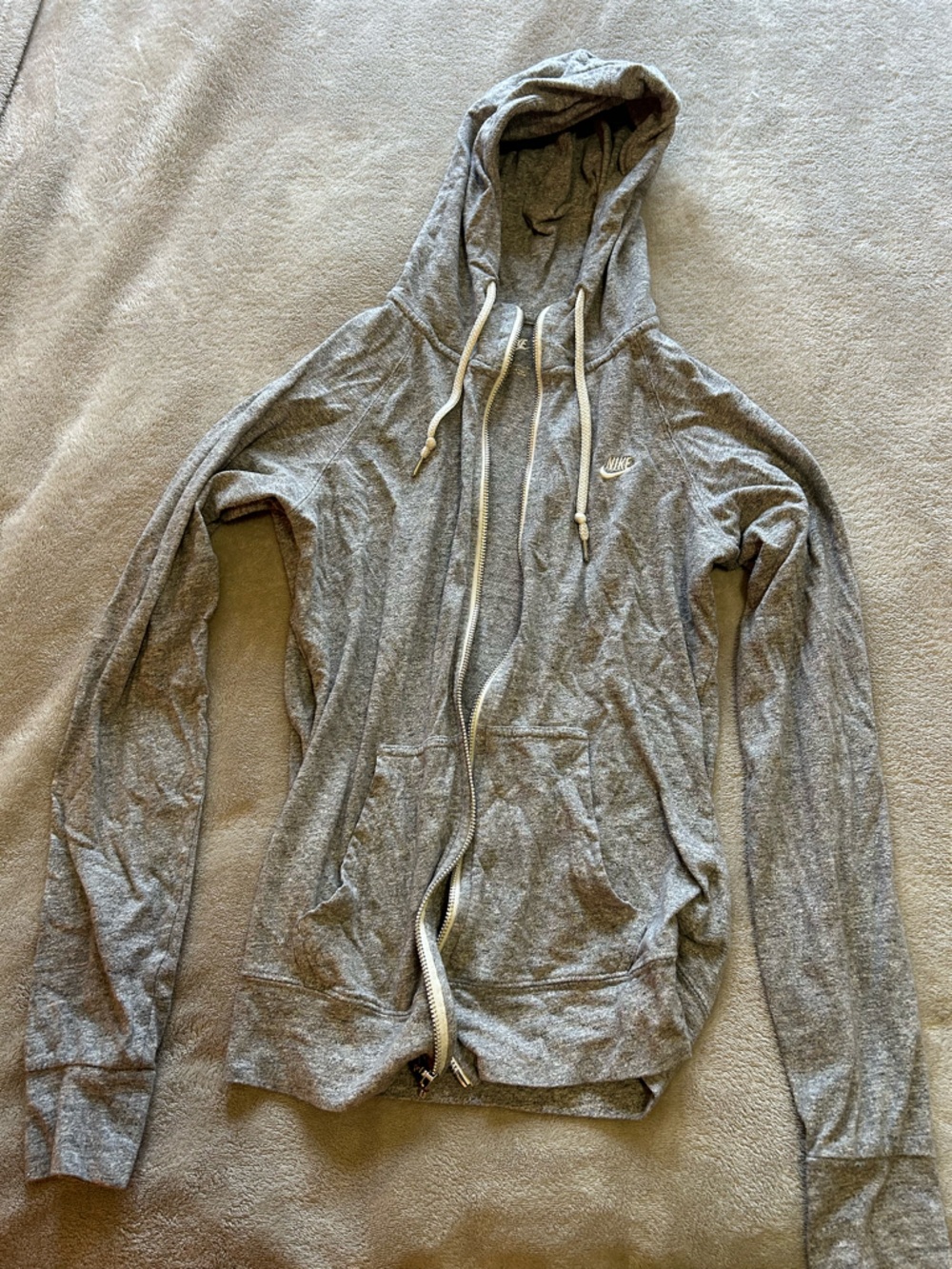 Nike Heather Gray Full-Zip Hoodie